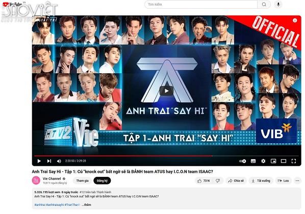 Anh Trai “Say Hi” bứt phá với 7 nội dung có mặt tại Top Trending YouTube cùng thời điểm