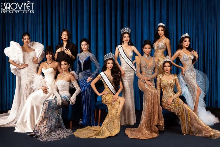 Dàn hoa á hậu bùng nổ trong bộ ảnh kỉ niệm 15 năm của Tổ chức Hoa hậu Hoàn vũ Việt Nam