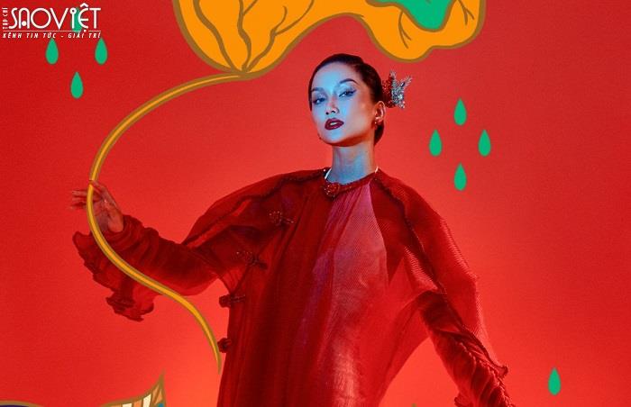 Hoa hậu H’Hen Niê tôn vinh tranh dân gian Đông Hồ trong bộ ảnh Tết Tân Sửu