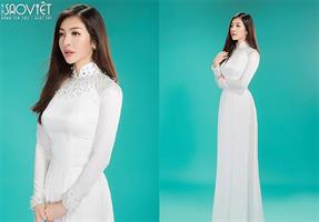 Bùi Lý Thiên Hương gây thương nhớ với áo dài trắng Việt Nam
