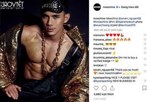 Chàng mẫu Việt điển trai bất ngờ xuất hiện trên trang Instagram của Moschino