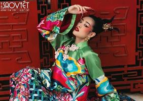 Diện áo dài, Hoa hậu Khánh Vân đẹp bí ẩn như tranh với bộ ảnh đầu năm mới