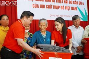 Diễn viên Nhã Phương đồng hành Hội Chữ thập đỏ cứu trợ bà con miền Trung