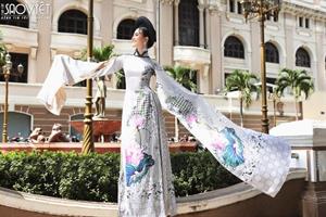 DVĐA Thùy Trang đẹp kiêu sa trong áo dài Việt Hùng