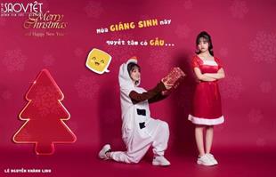 ‘Hot girl Lào Cai’ Khánh Linh nhí nhố trong bộ ảnh đón Giáng sinh