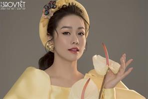 Nhật Kim Anh tự tin khoe vẻ trẻ trung với áo dài đơn sắc