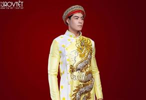 Phi Việt mặc áo dài Vương Triều đến Mister National Universe 2022