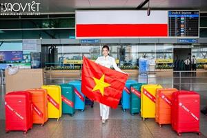 Trân Đài tràn đầy năng lượng, tự tin giơ cao cờ Việt Nam khi sang Thái Lan tham dự MIQ 2022