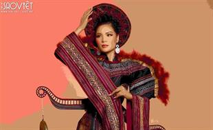 Vân Anh diện chọn áo dài làm Trang phục dân tộc dự thi Hoa hậu Trái đất 2021